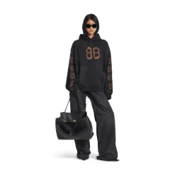 Hoodie Crypto Medium Fit in Nero D&eacute;lav&eacute;