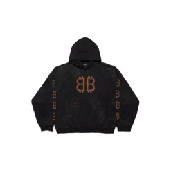 Hoodie Crypto Medium Fit in Nero D&eacute;lav&eacute;