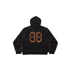 Hoodie Crypto Medium Fit in Nero D&eacute;lav&eacute;