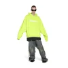 Hoodie Destroyed Caps in Giallo Fluo