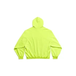 Hoodie Destroyed Caps in Giallo Fluo