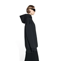 Hoodie Gaffer Medium Fit da Donna in Nero