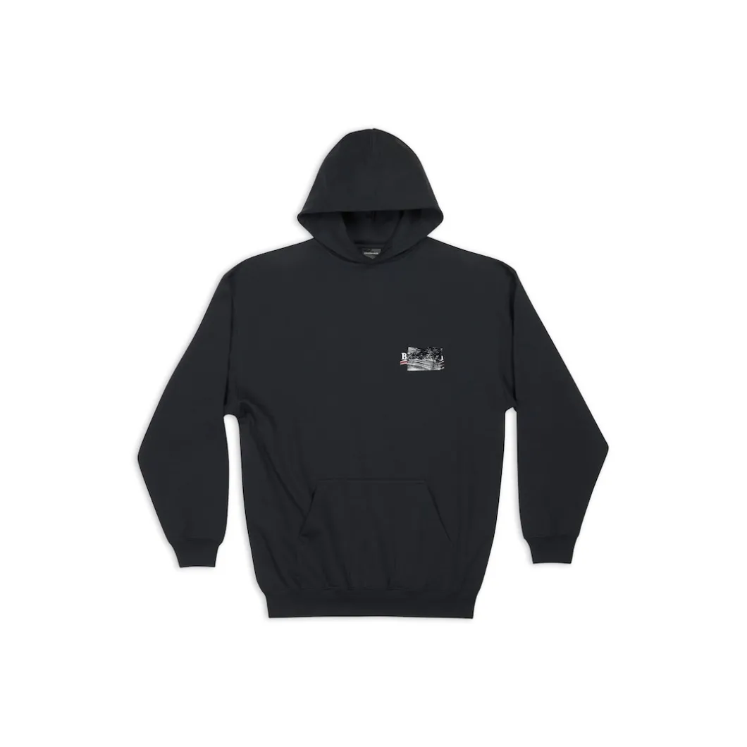 Hoodie Gaffer Medium Fit da Donna in Nero