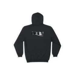 Hoodie Gaffer Medium Fit da Donna in Nero