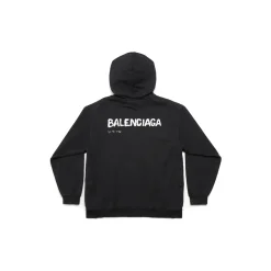 Hoodie Hand-drawn Balenciaga Medium Fit da Donna in Nero