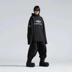 Hoodie Idrorepellente 3b Sports Icon Oversize in Nero