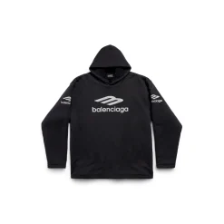 Hoodie Idrorepellente 3b Sports Icon Oversize in Nero