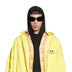 Hoodie Layered Unity Sports Icon Oversize in Giallo/nero