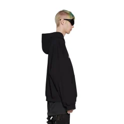 Hoodie Mirror Balenciaga Oversize in Nero