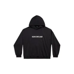 Hoodie Mirror Balenciaga Oversize in Nero