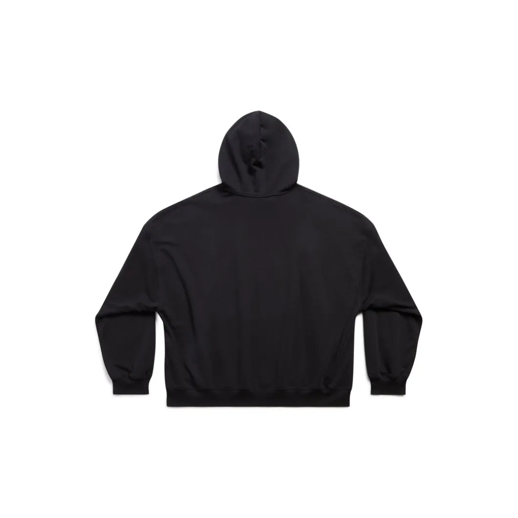 Hoodie Mirror Balenciaga Oversize in Nero