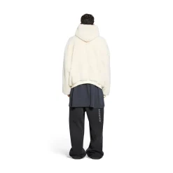 Hoodie Outerwear Con Zip in Beige Chiaro