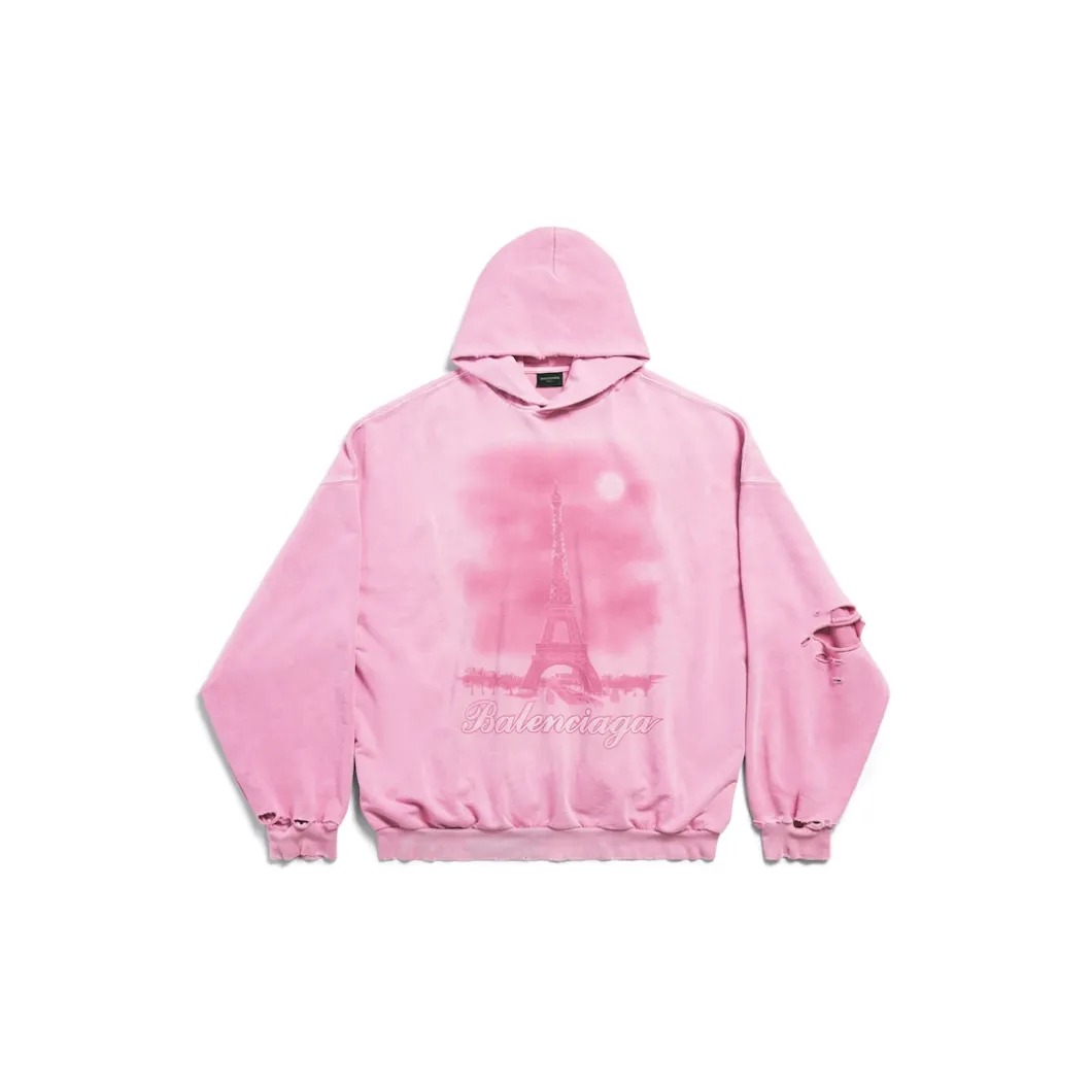 Hoodie Paris Moon Oversize in Rosa Chiaro