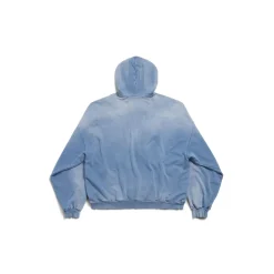 Hoodie Paris Moon Oversize in Blu