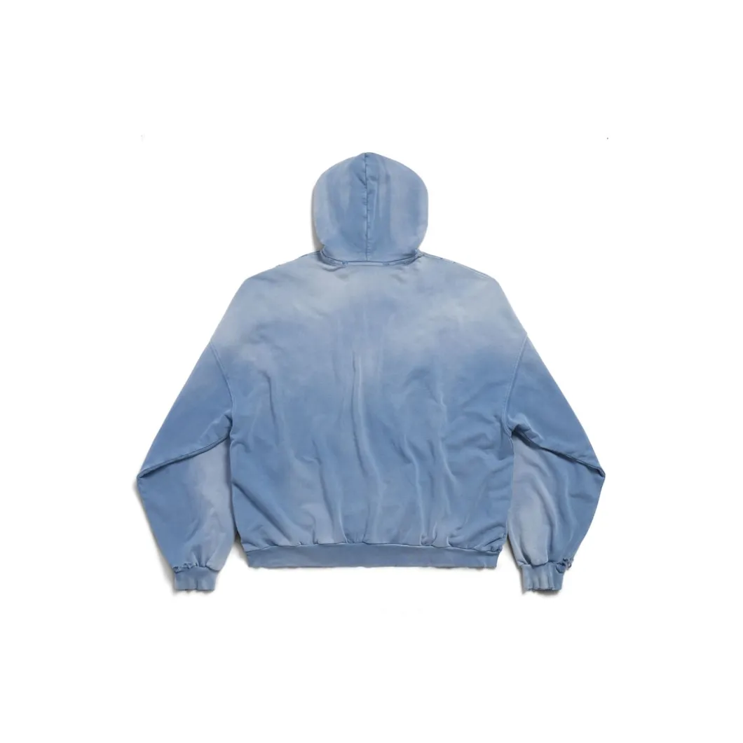 Hoodie Paris Moon Oversize in Blu