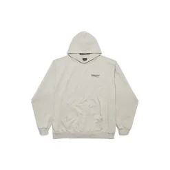 Hoodie Political Campaign Large Fit in Bianco Sporco