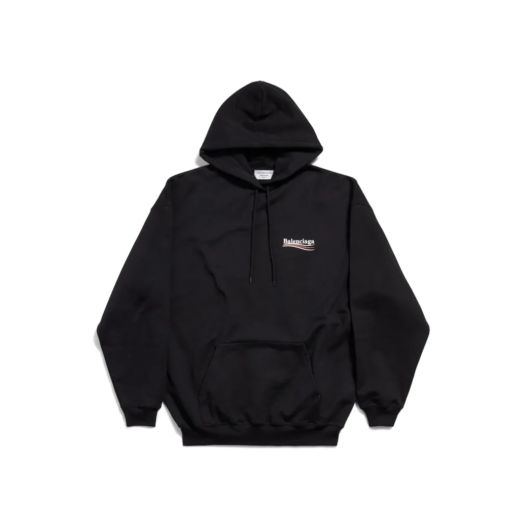Hoodie Political Campaign Medium Fit da Donna in Nero
