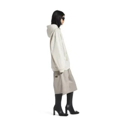 Hoodie Political Campaign Medium Fit da Donna in Bianco