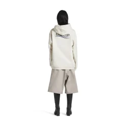 Hoodie Political Campaign Medium Fit da Donna in Bianco