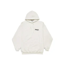 Hoodie Political Campaign Medium Fit da Donna in Bianco