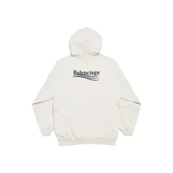 Hoodie Political Campaign Medium Fit da Donna in Bianco