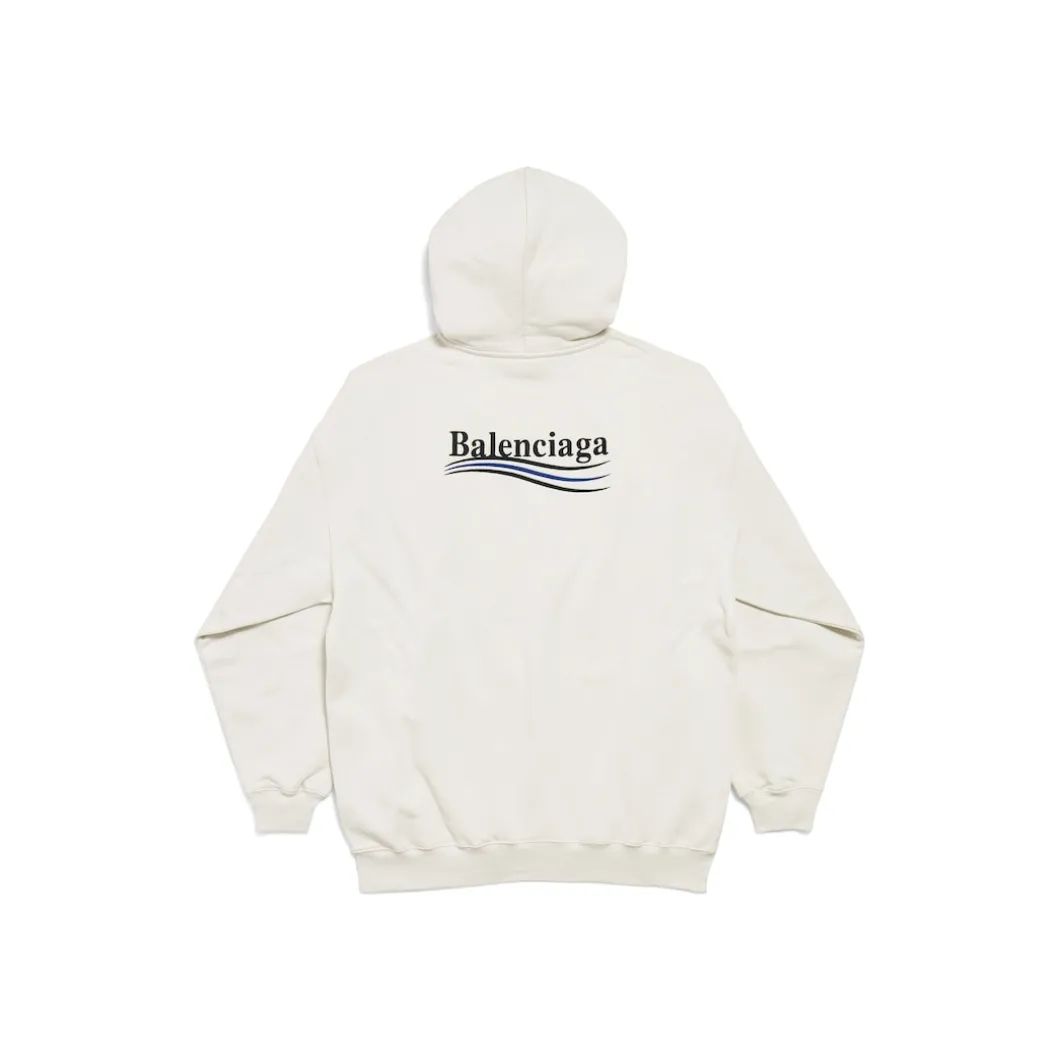 Hoodie Political Campaign Medium Fit da Donna in Bianco
