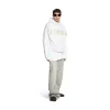 Hoodie Ripped Pocket Tape Type Large Fit in Bianco