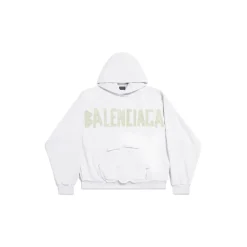Hoodie Ripped Pocket Tape Type Large Fit in Bianco