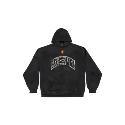 Hoodie Skater Oversize in Nero D&eacute;lav&eacute;