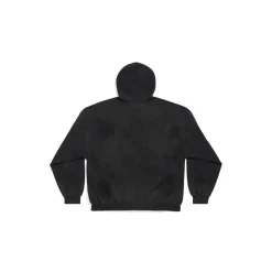 Hoodie Skater Oversize in Nero D&eacute;lav&eacute;