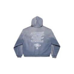 Hoodie Snbn Large Fit in Blu