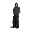 Hoodie Stencil Type Medium Fit in Nero