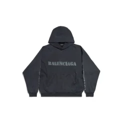 Hoodie Stencil Type Medium Fit in Nero