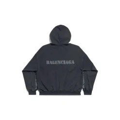 Hoodie Stencil Type Medium Fit in Nero
