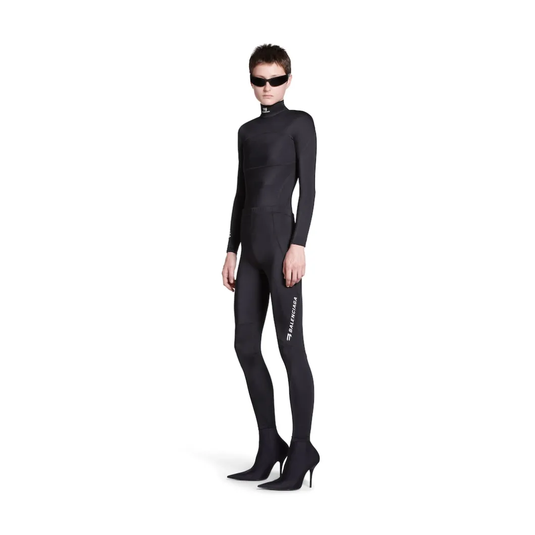 Legging Activewear Sporty B da Donna in Nero