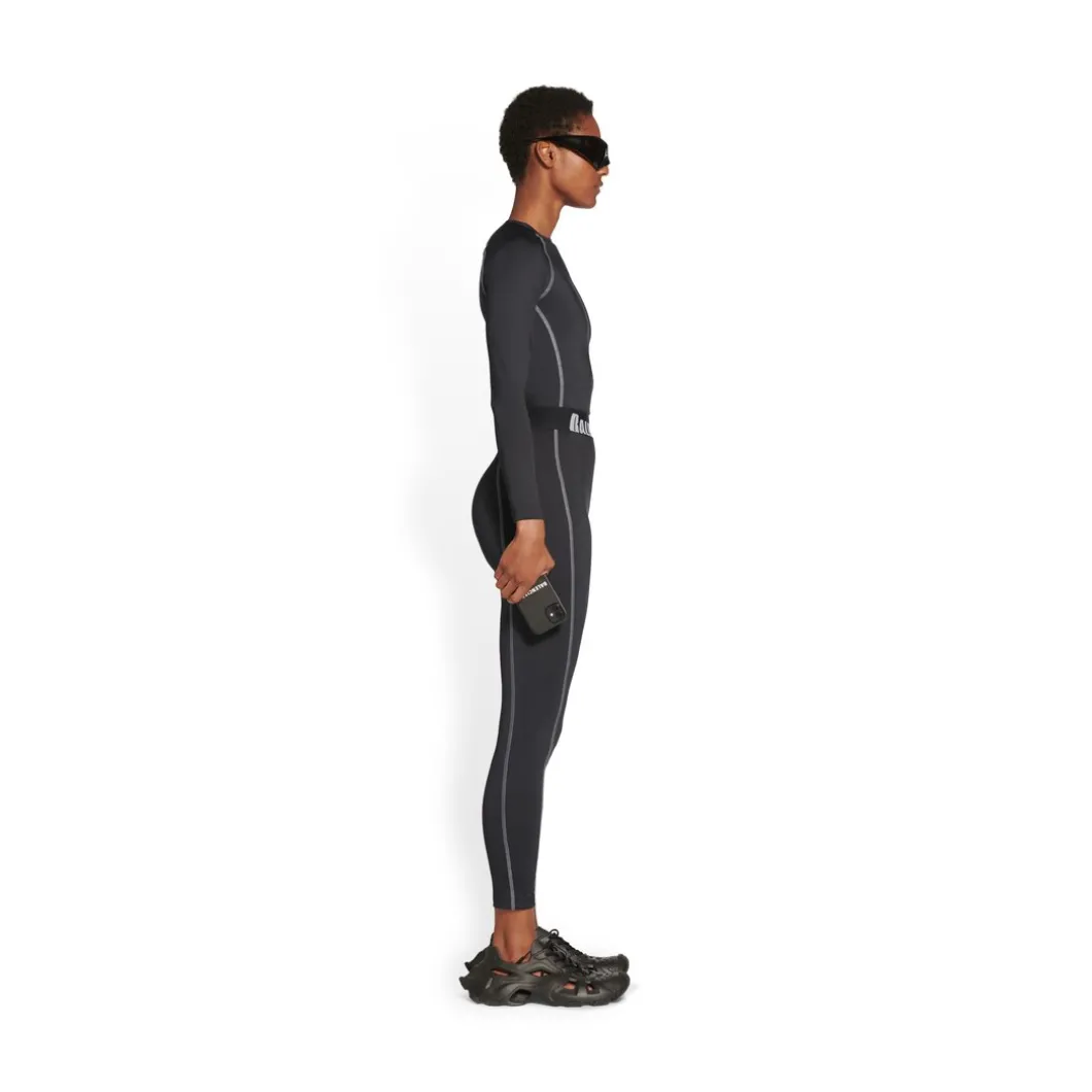 Leggings Athletic Cut da Donna in Nero