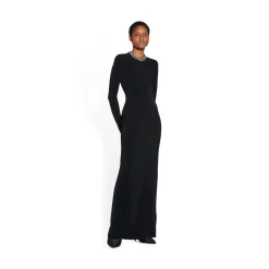 Maxi Abito A Girocollo da Donna in Nero