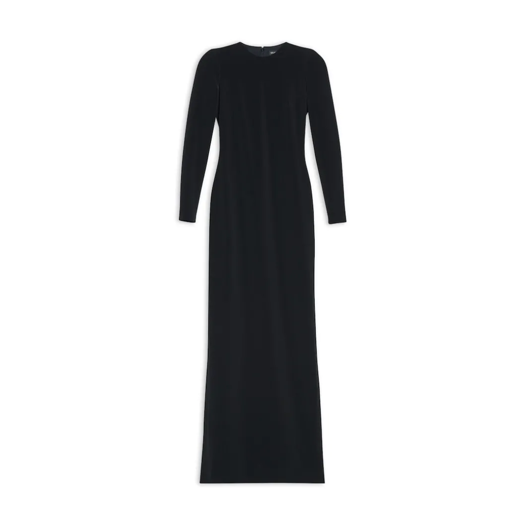 Maxi Abito A Girocollo da Donna in Nero