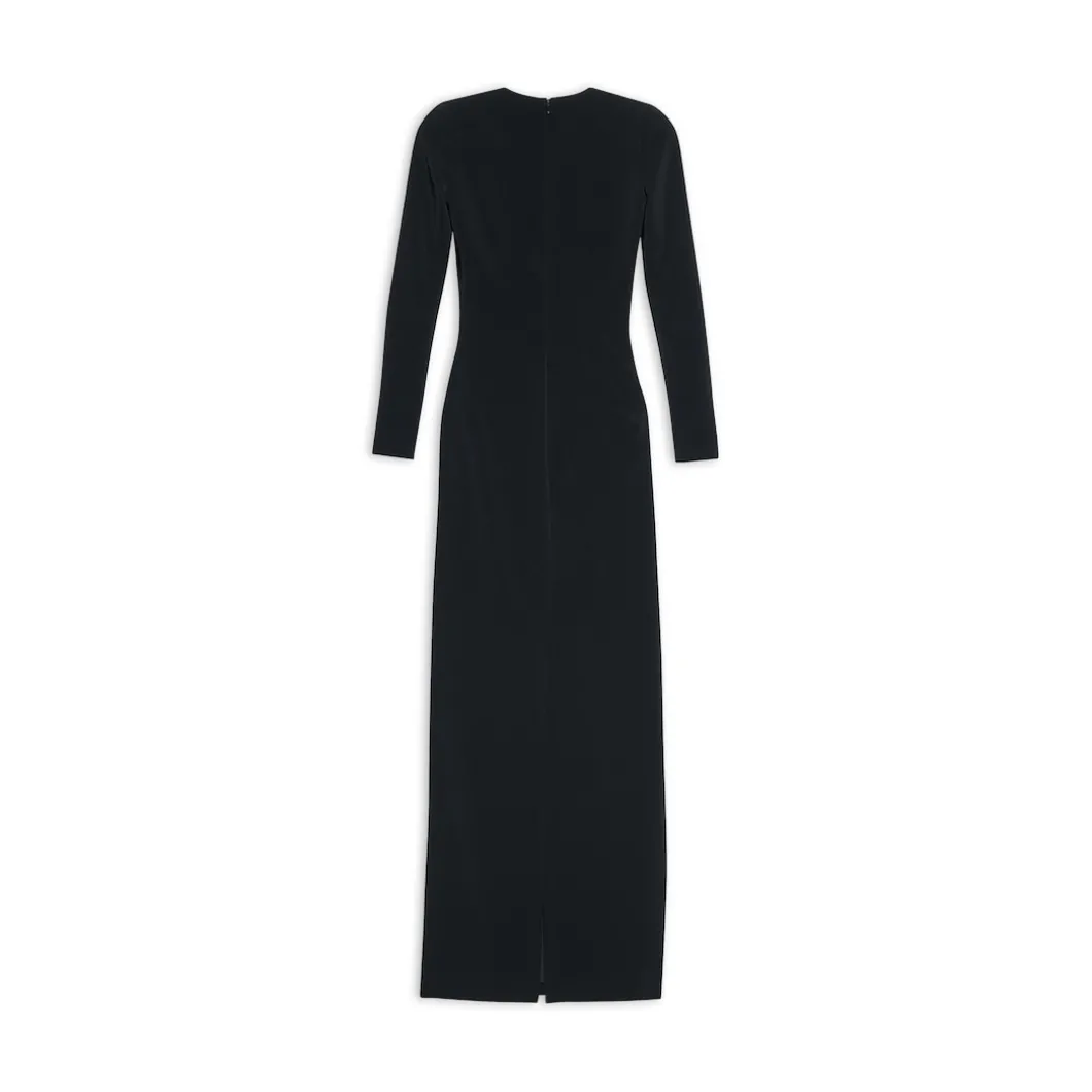 Maxi Abito A Girocollo da Donna in Nero