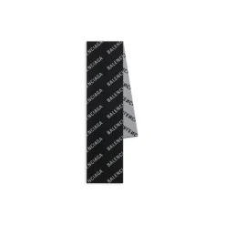 Maxi Sciarpa Allover Logo in Nero