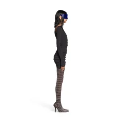 Mini Abito Twisted da Donna in Nero