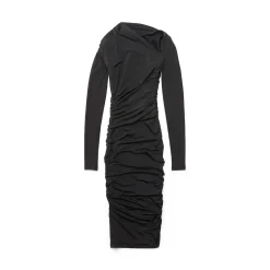 Mini Abito Twisted da Donna in Nero