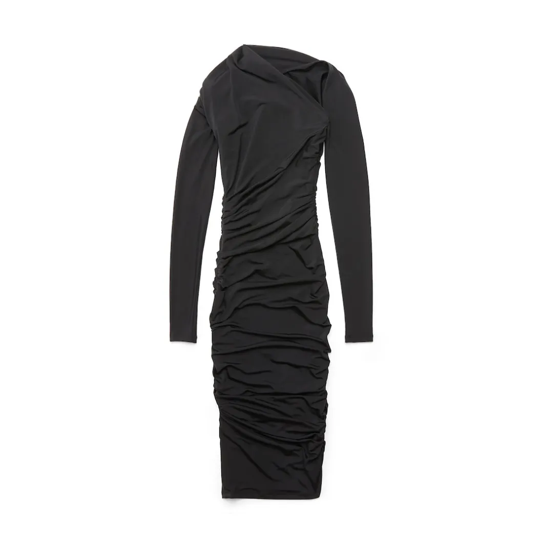 Mini Abito Twisted da Donna in Nero
