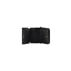 Mini Portafoglio Cash Con Catena da Donna in Nero
