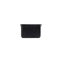 Mini Portafoglio Cash Con Catena da Donna in Nero