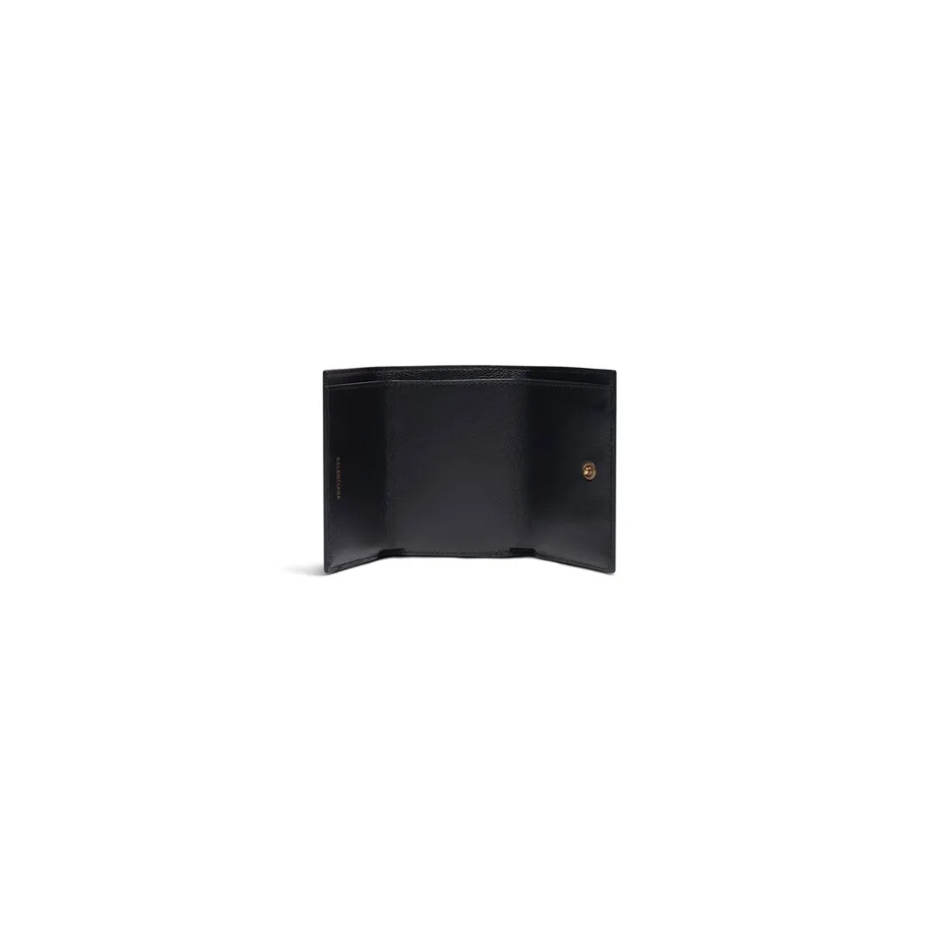 Mini Portafoglio Hourglass da Donna in Nero