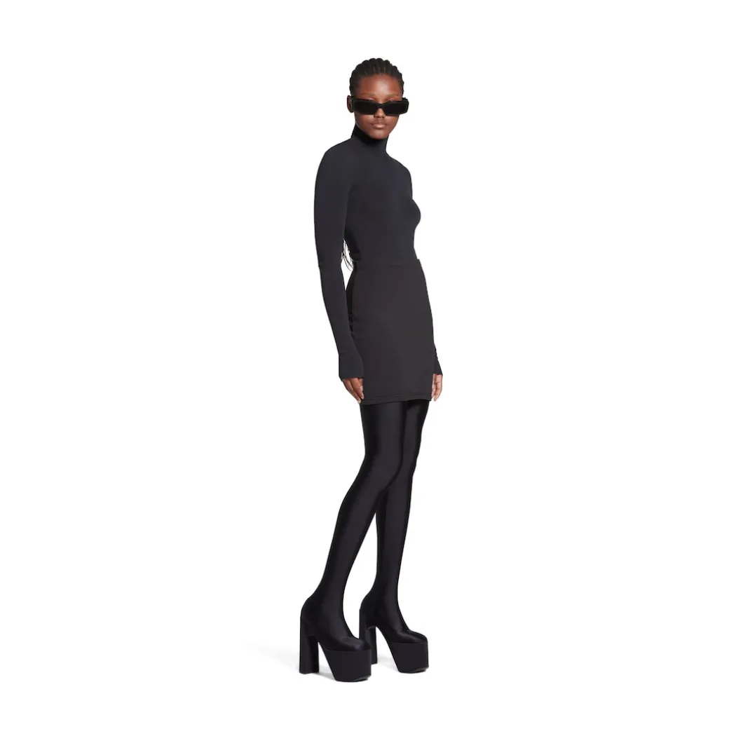 Minigonna da Donna in Nero Délavé