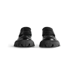 Mocassini Tractor  da Donna in Nero