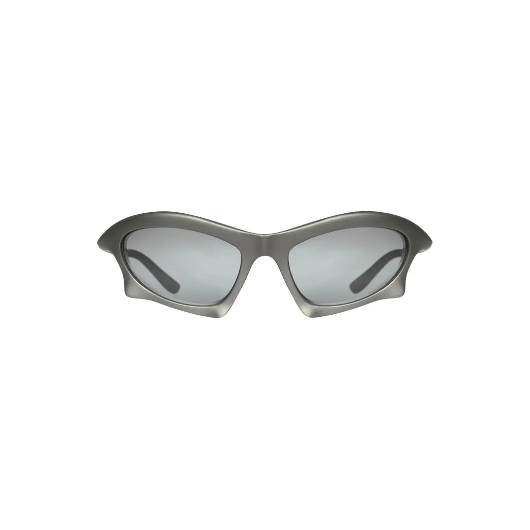 Occhiali Da Sole Bat Rectangle in Argento