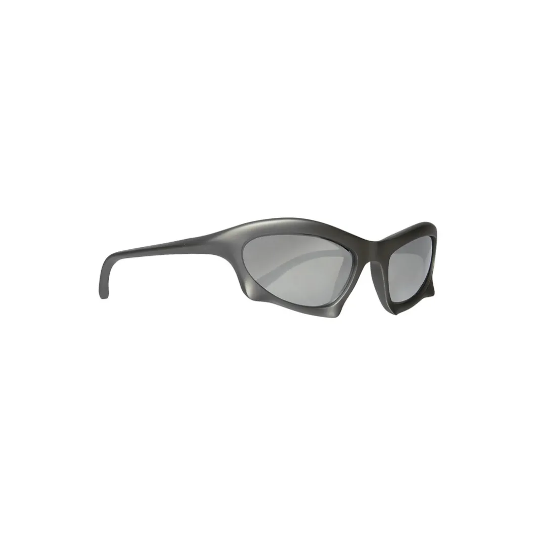 Occhiali Da Sole Bat Rectangle in Argento